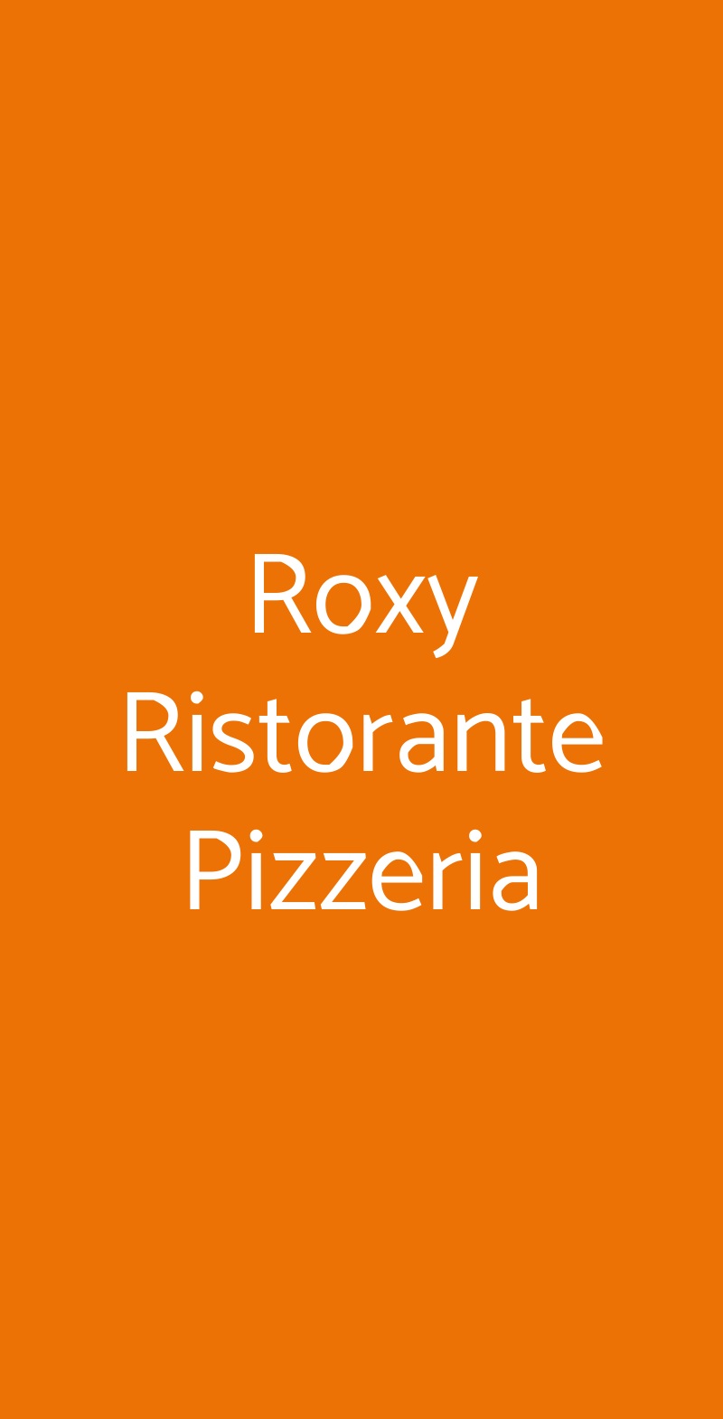 Roxy Ristorante Pizzeria Aprilia menù 1 pagina