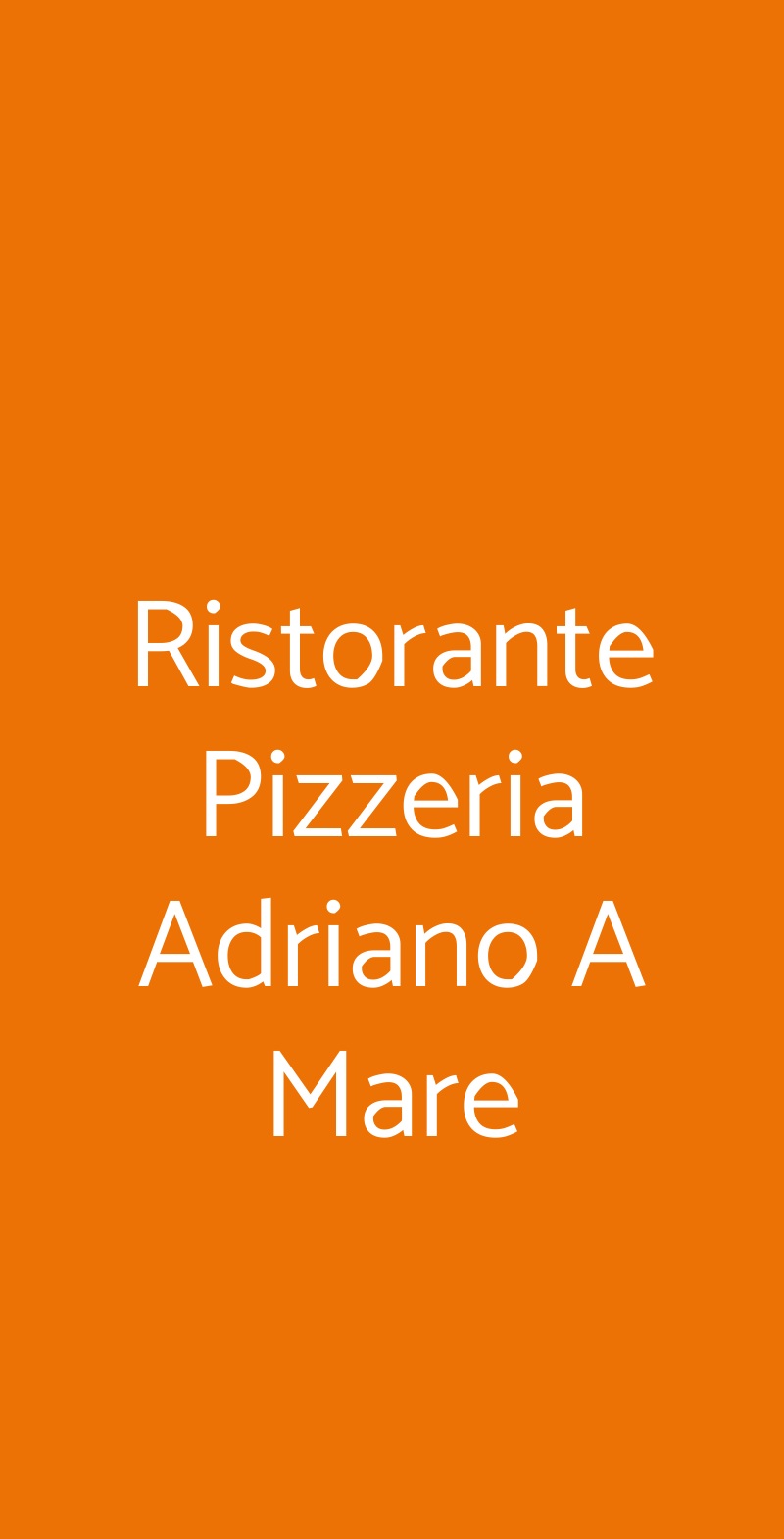 Ristorante Pizzeria Adriano A Mare Gaeta menù 1 pagina