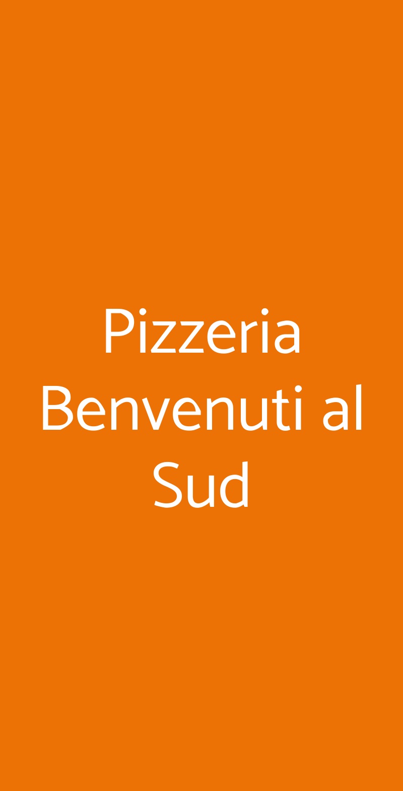 Pizzeria Benvenuti al Sud Latina menù 1 pagina