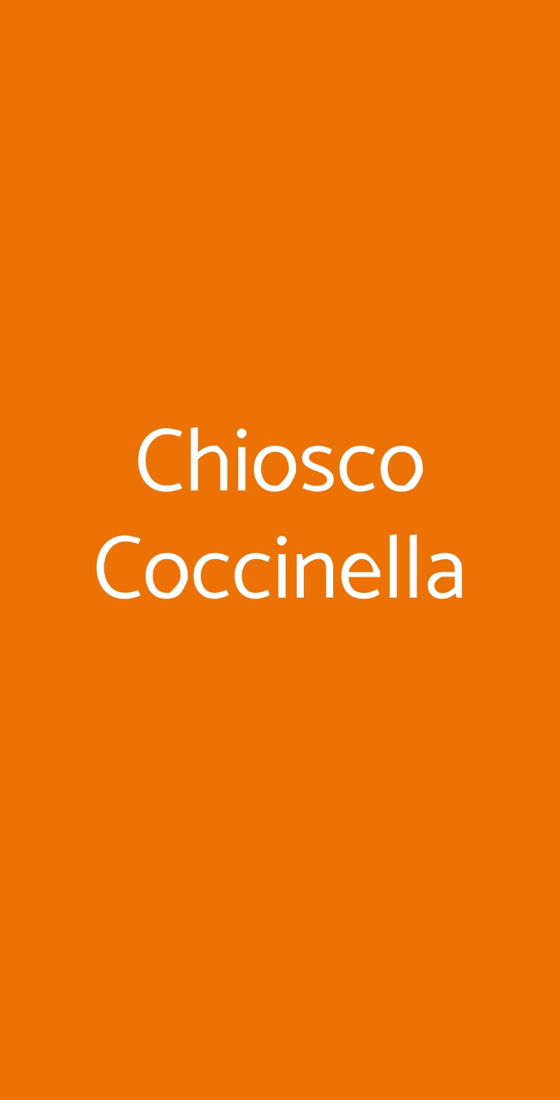 Chiosco Coccinella Castel Bolognese menù 1 pagina