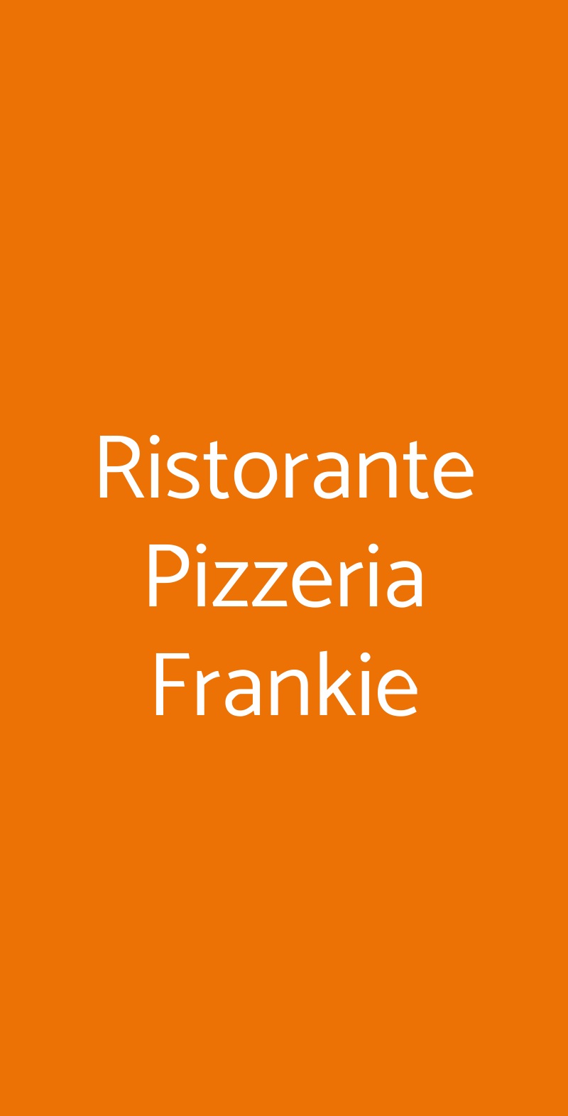 Ristorante Pizzeria Frankie Rimini menù 1 pagina