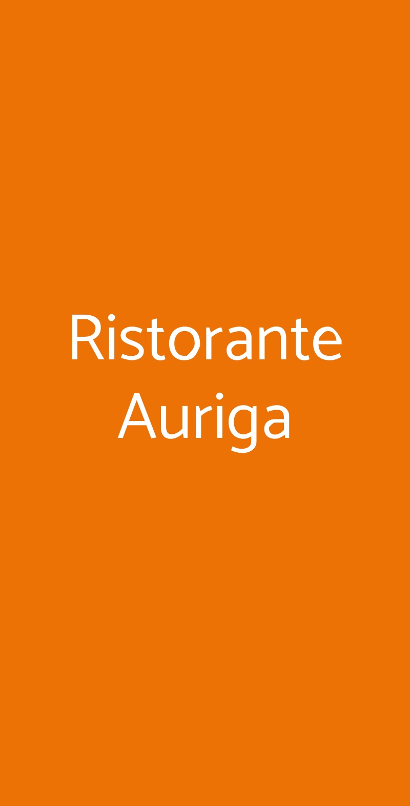 Ristorante Auriga Rimini menù 1 pagina