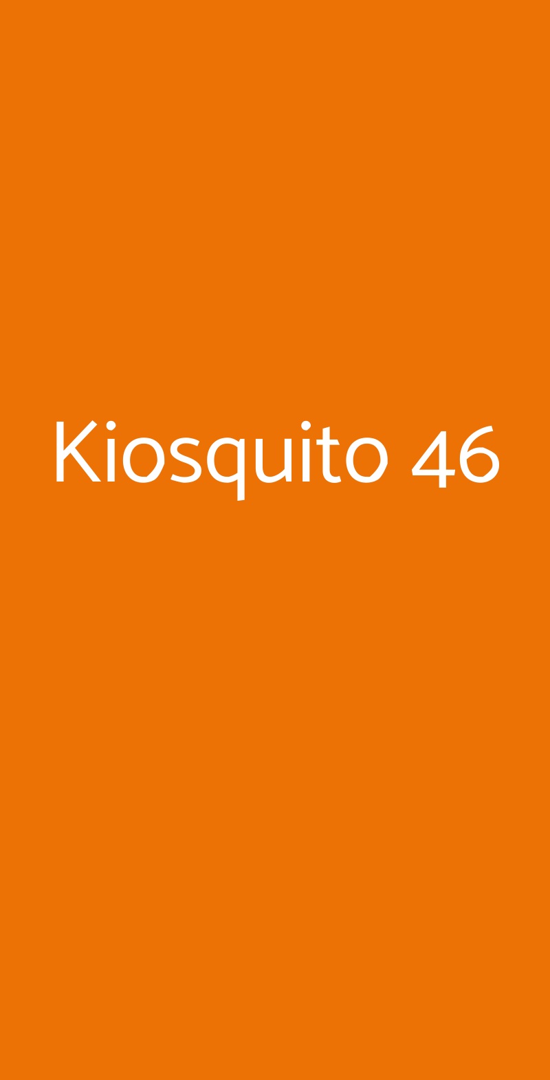Kiosquito 46 Riccione menù 1 pagina