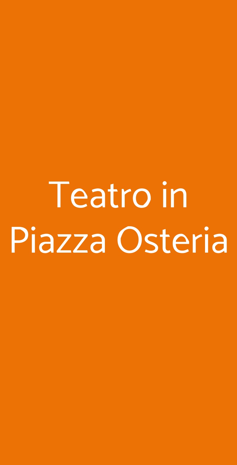 Teatro in Piazza Osteria Rimini menù 1 pagina