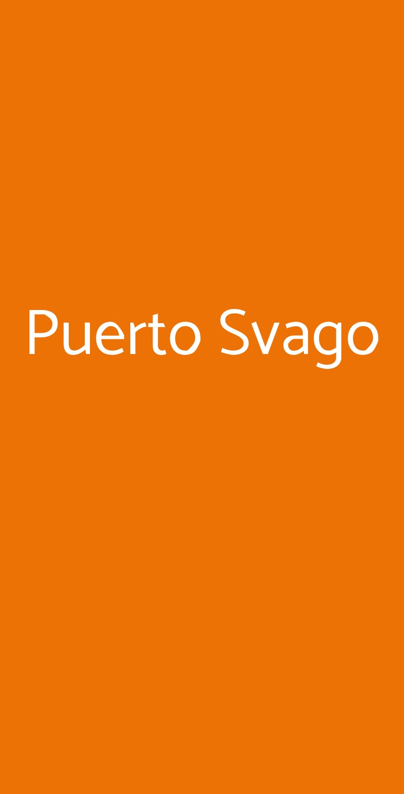Puerto Svago Riccione menù 1 pagina
