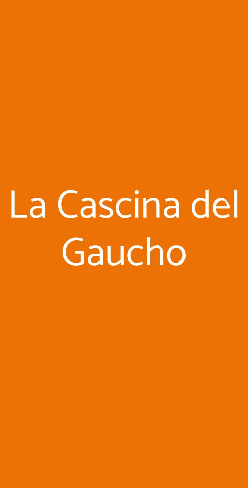 La Cascina del Gaucho Rimini menù 1 pagina