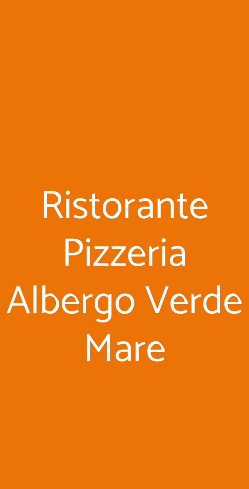 Ristorante Pizzeria Albergo Verde Mare Santarcangelo di Romagna menù 1 pagina
