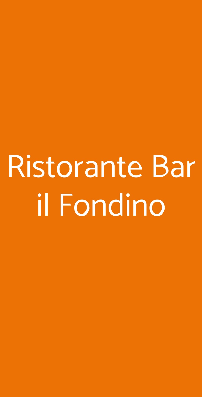 Ristorante Bar il Fondino Misano Adriatico menù 1 pagina