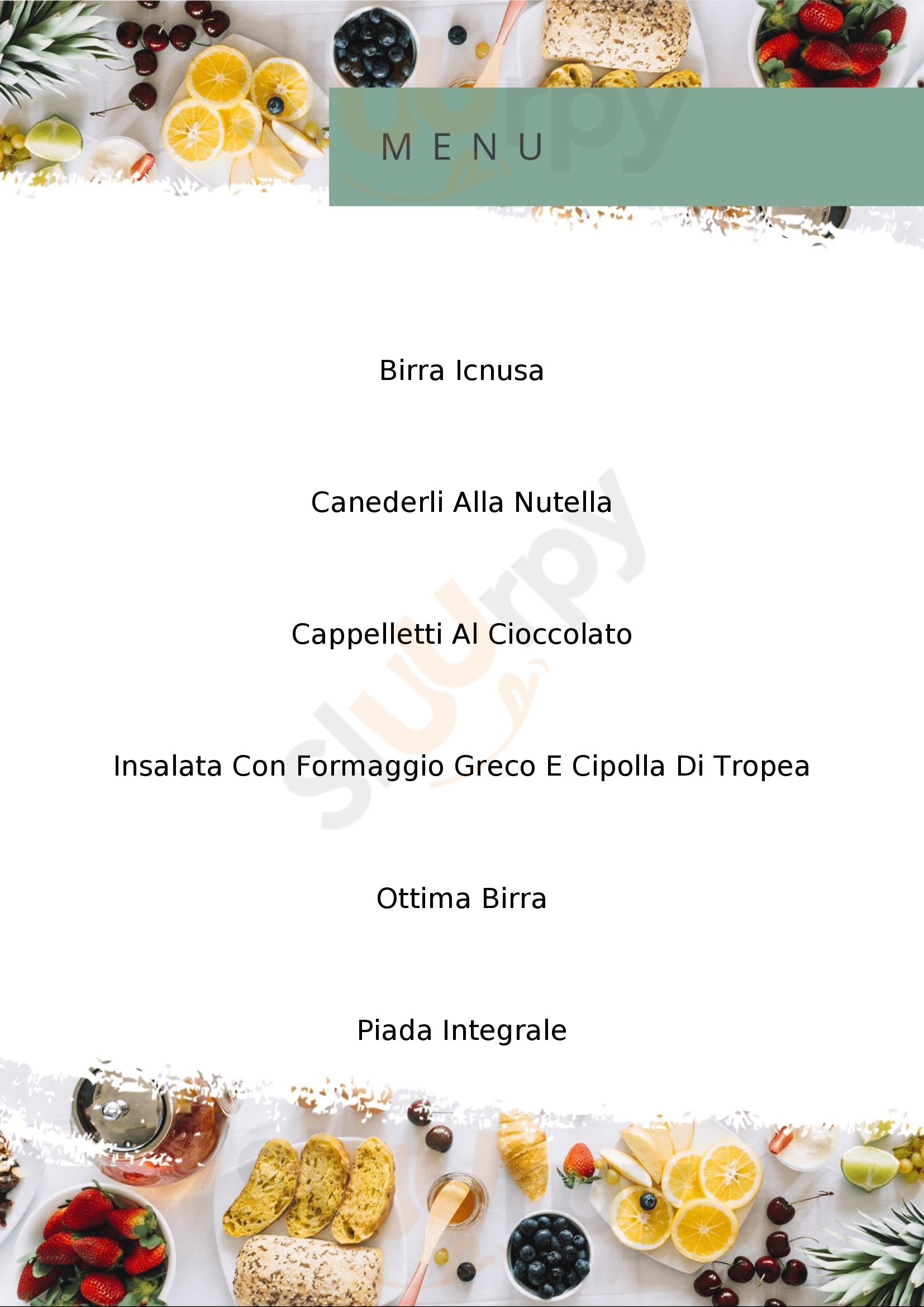 Ristoro Piadineria Bellaria-Igea Marina menù 1 pagina