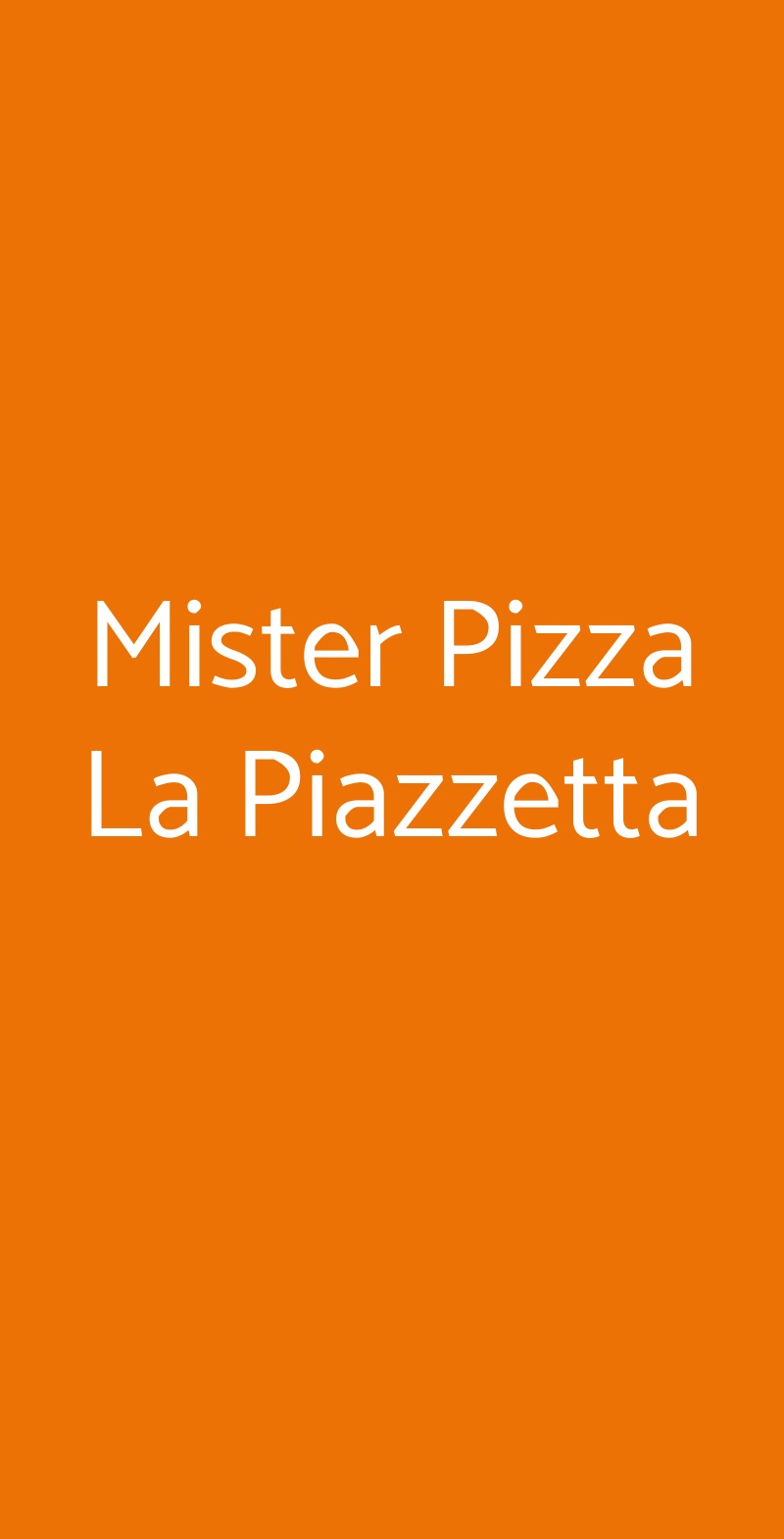 Mister Pizza La Piazzetta Rimini menù 1 pagina