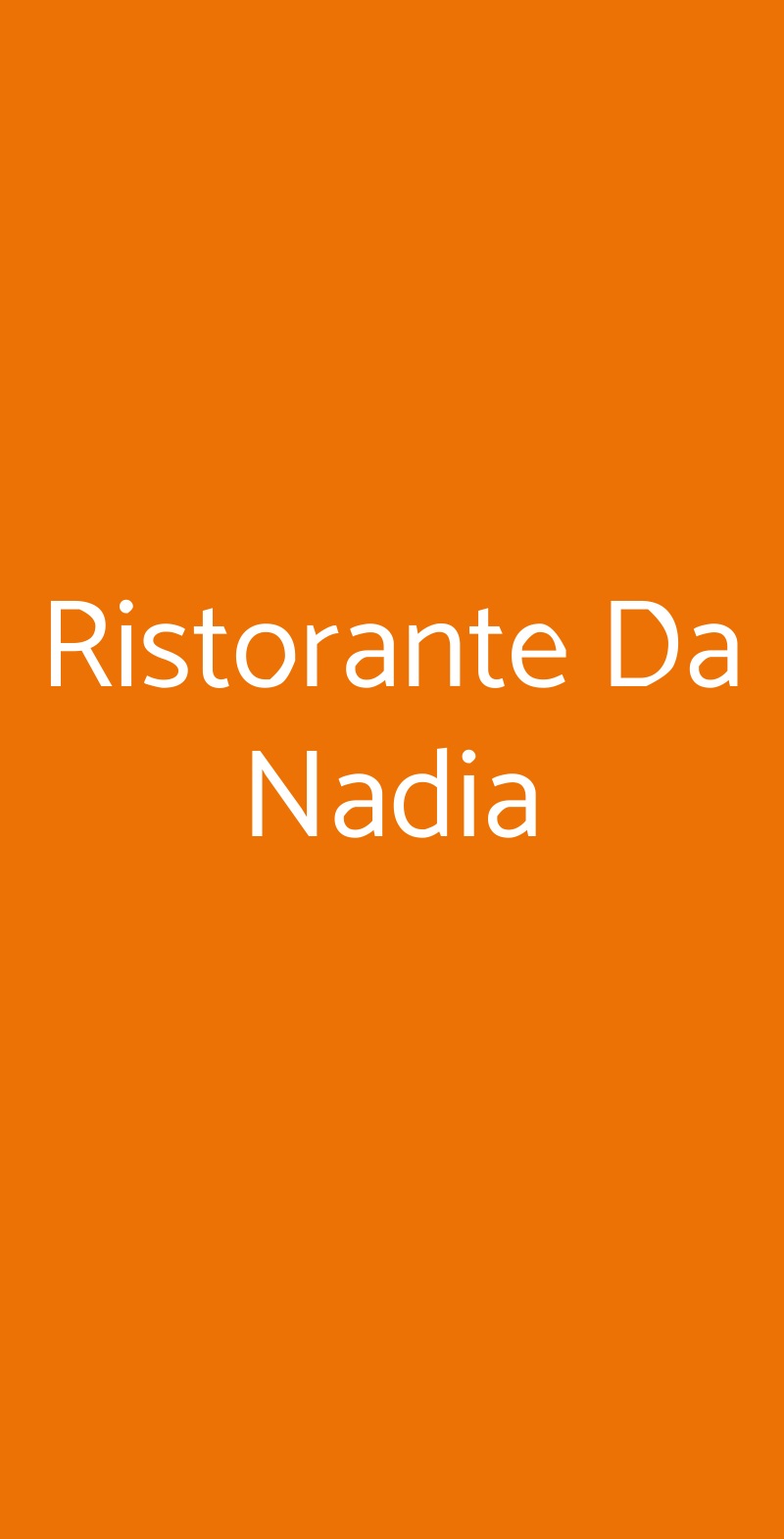 Ristorante Da Nadia Castrezzato menù 1 pagina