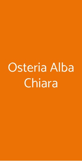 Osteria Alba Chiara, Gussago