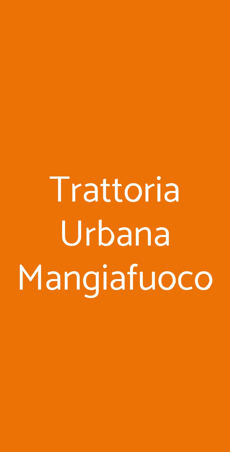 Trattoria Urbana "Mangiafuoco" Brescia menù 1 pagina