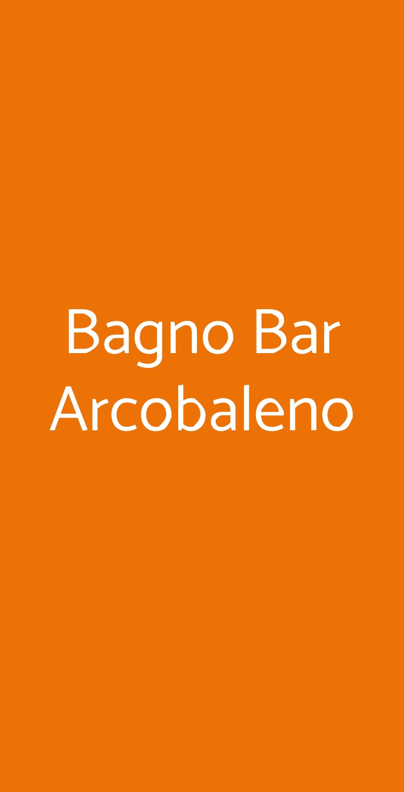 Bagno Bar Arcobaleno Ravenna menù 1 pagina