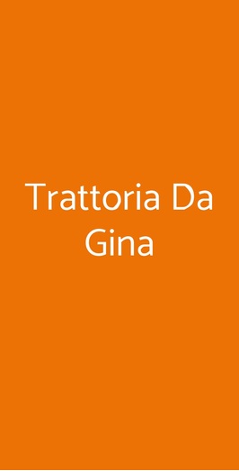 Trattoria Da Gina