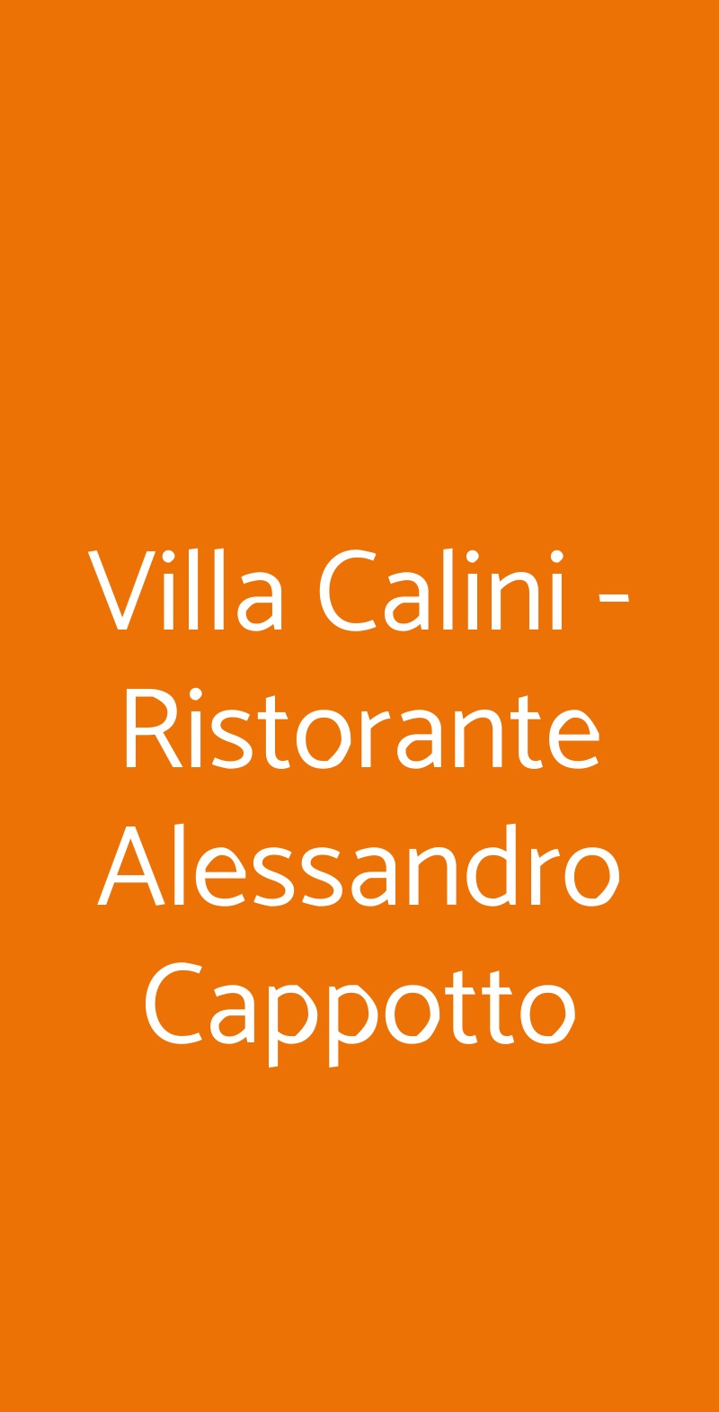 Villa Calini - Ristorante Alessandro Cappotto Coccaglio menù 1 pagina
