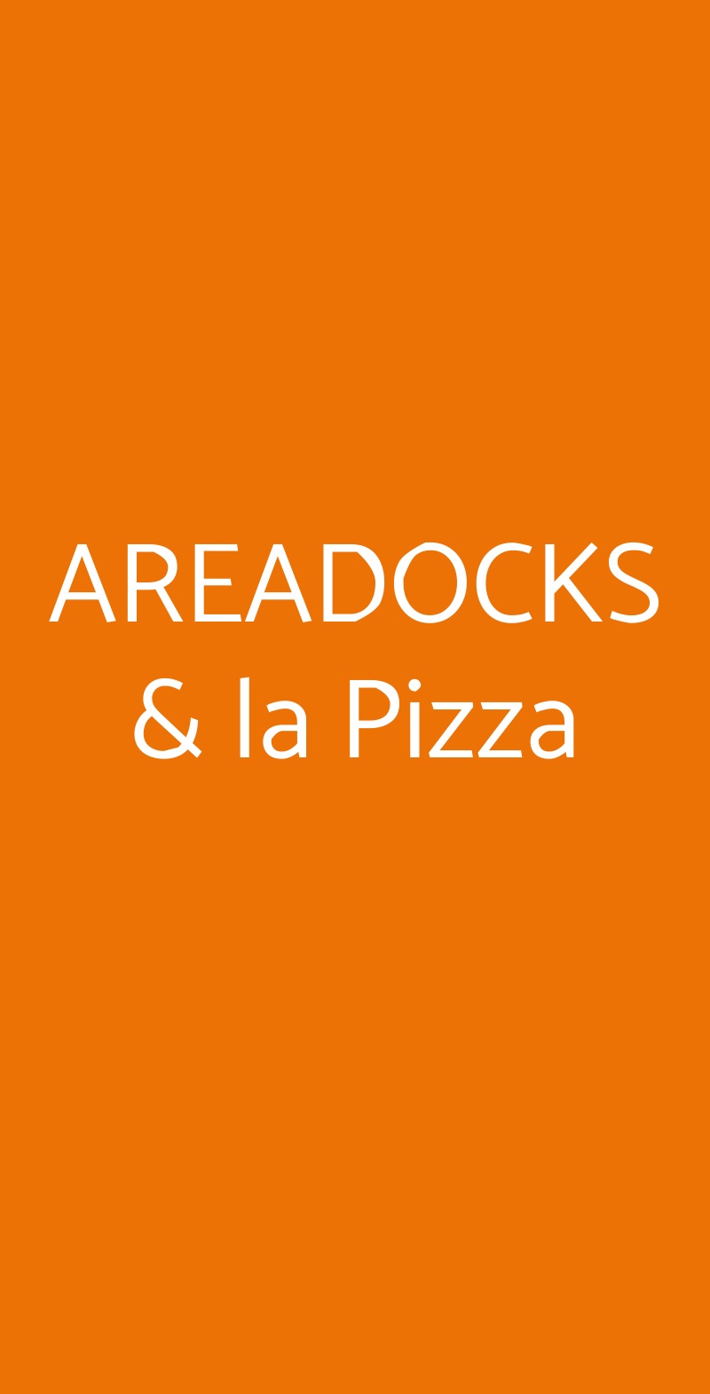 AREADOCKS & la Pizza Brescia menù 1 pagina