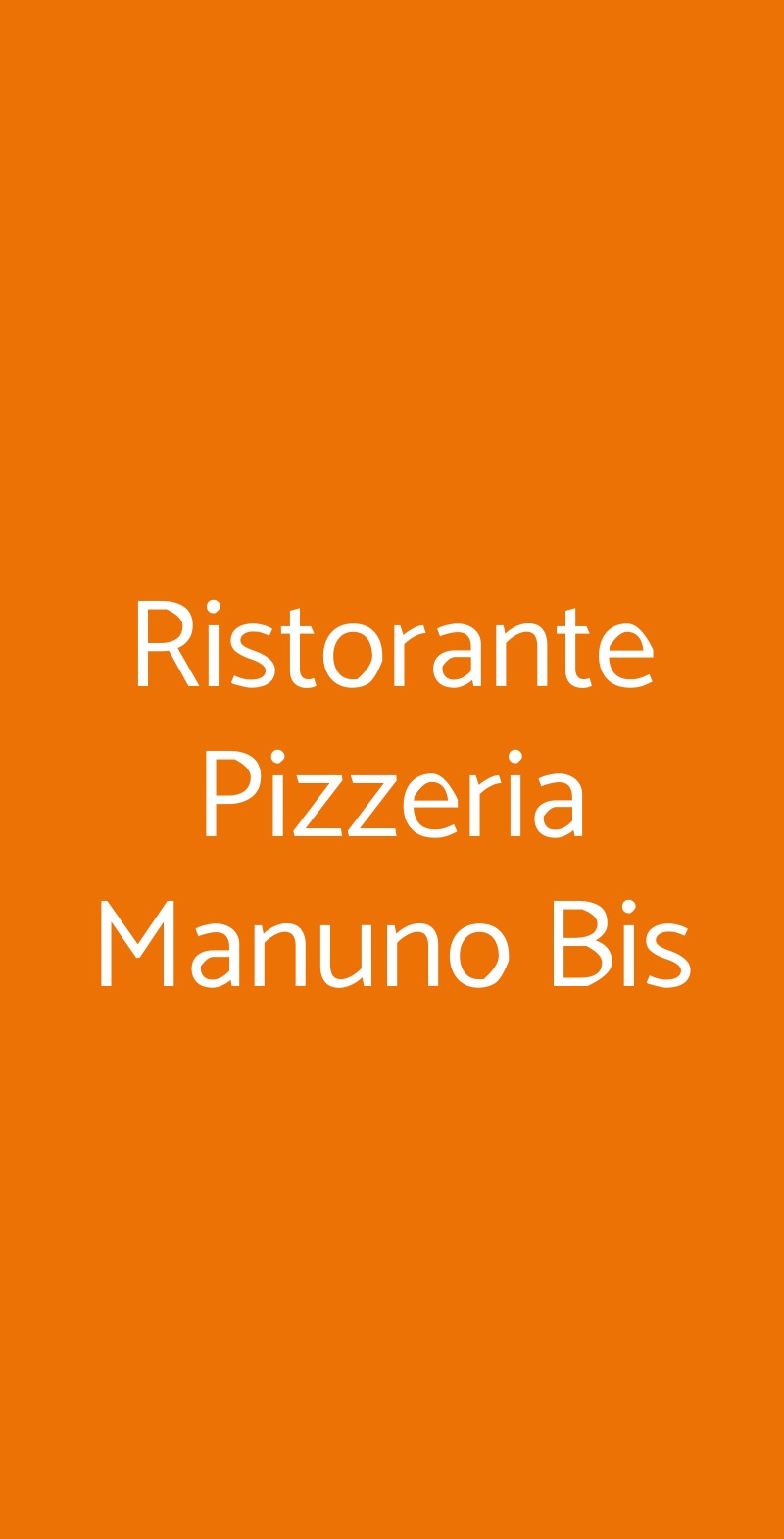 Ristorante Pizzeria Manuno Bis Brescia menù 1 pagina