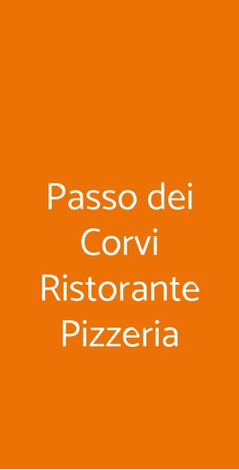 Passo Dei Corvi Ristorante Pizzeria, Lonato del Garda
