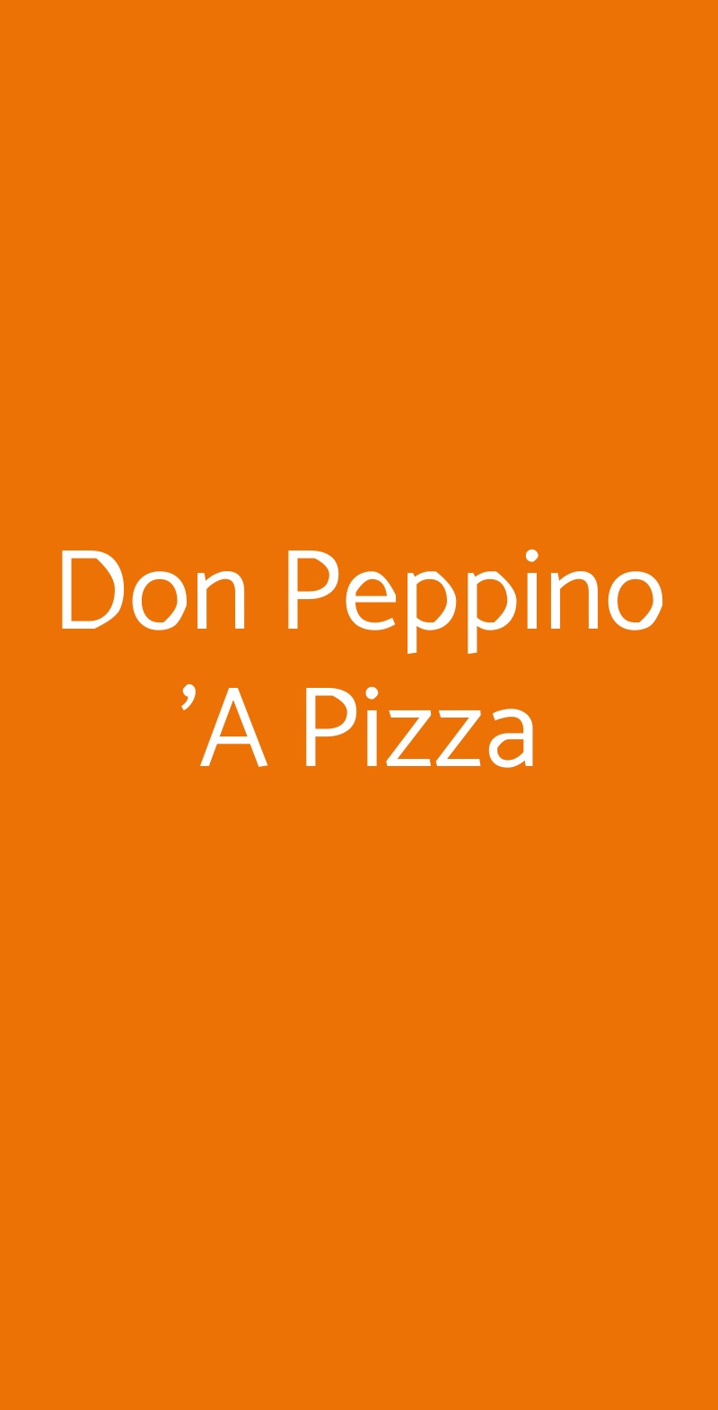 Don Peppino 'A Pizza Mazzano menù 1 pagina