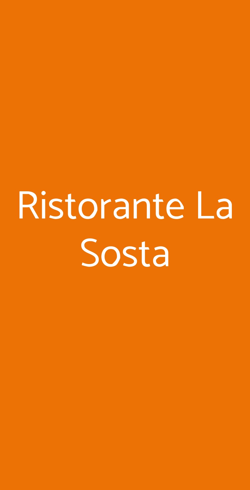 Ristorante La Sosta Brescia menù 1 pagina