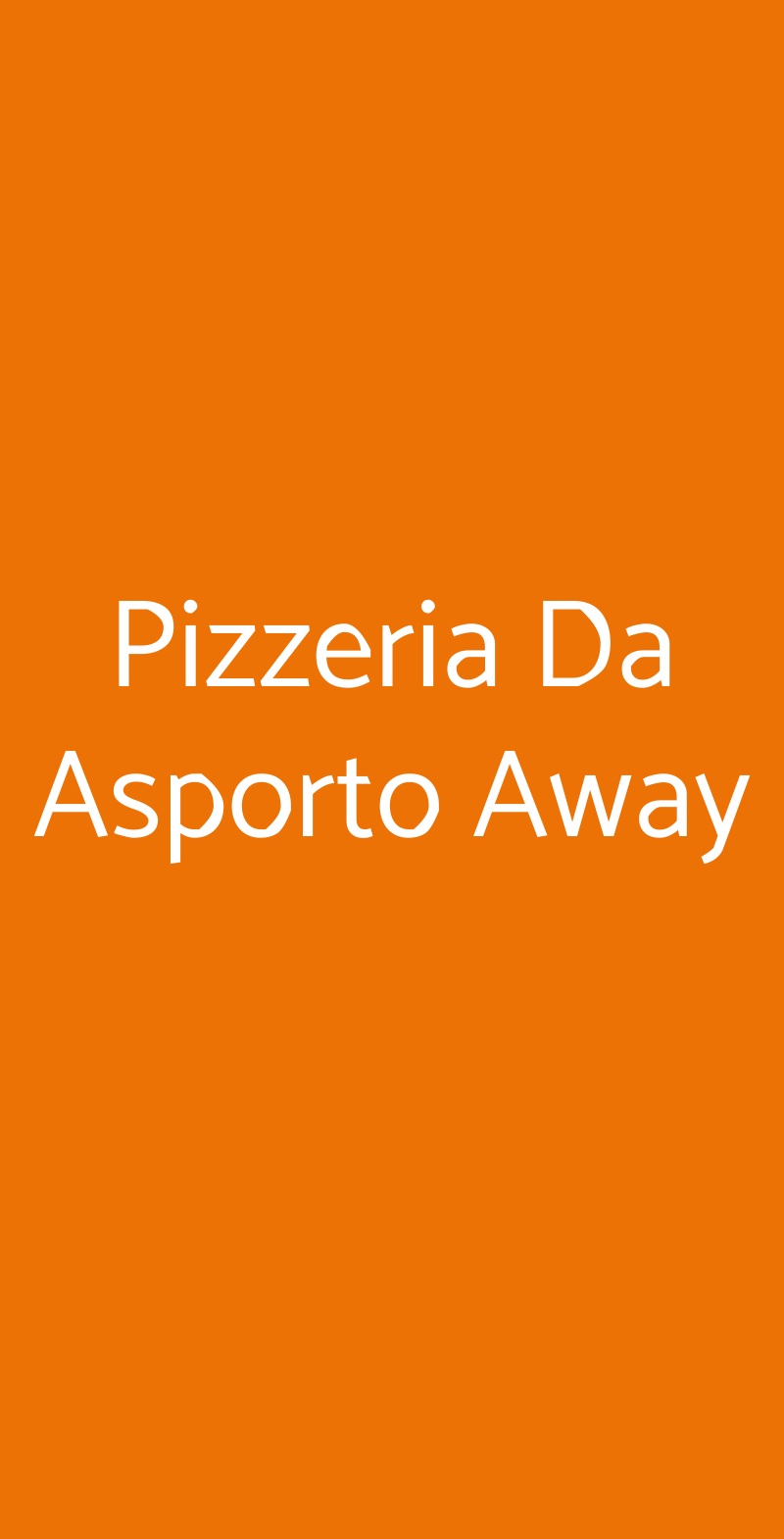 Pizzeria Da Asporto Away Rimini menù 1 pagina
