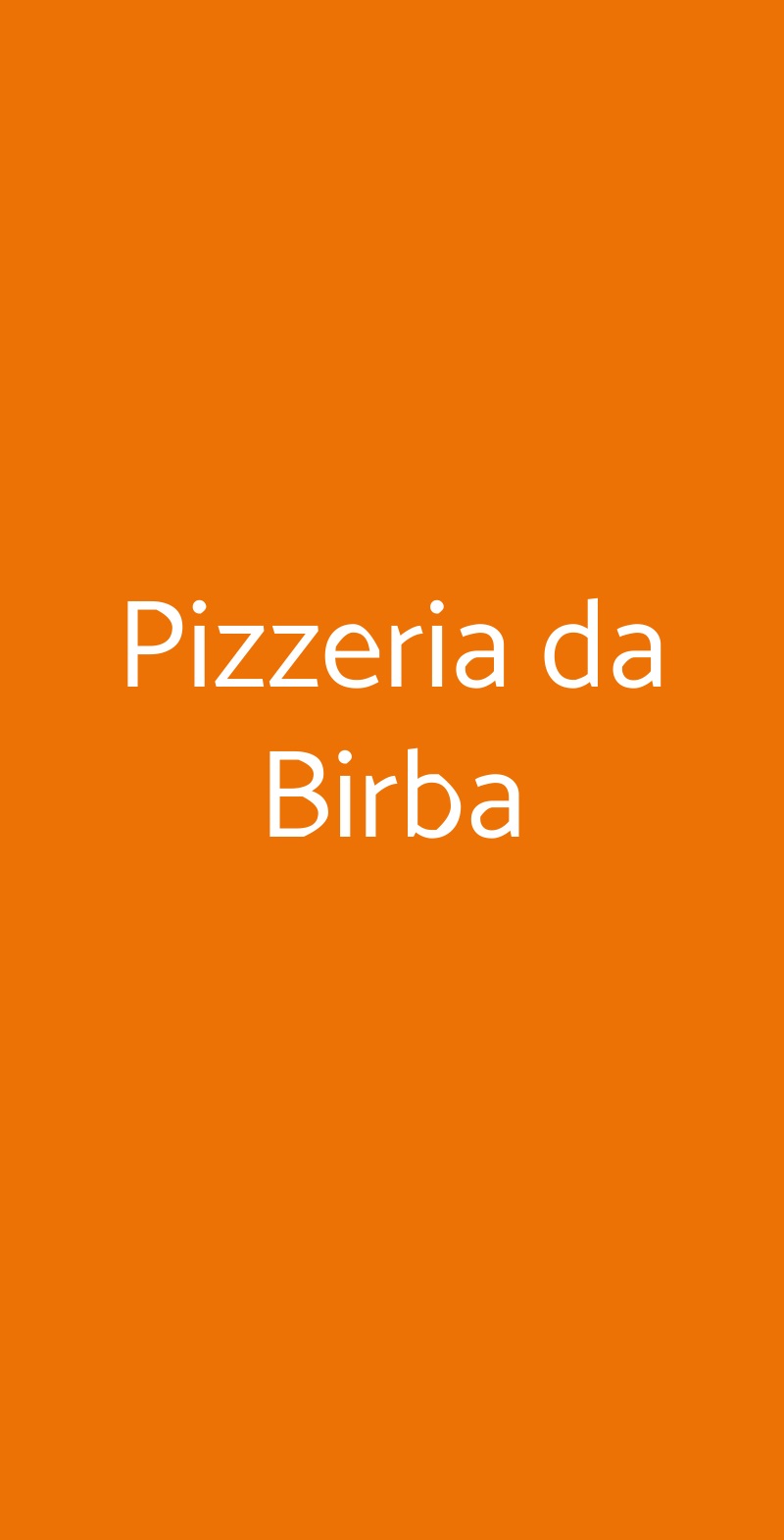 Pizzeria da Birba Rimini menù 1 pagina