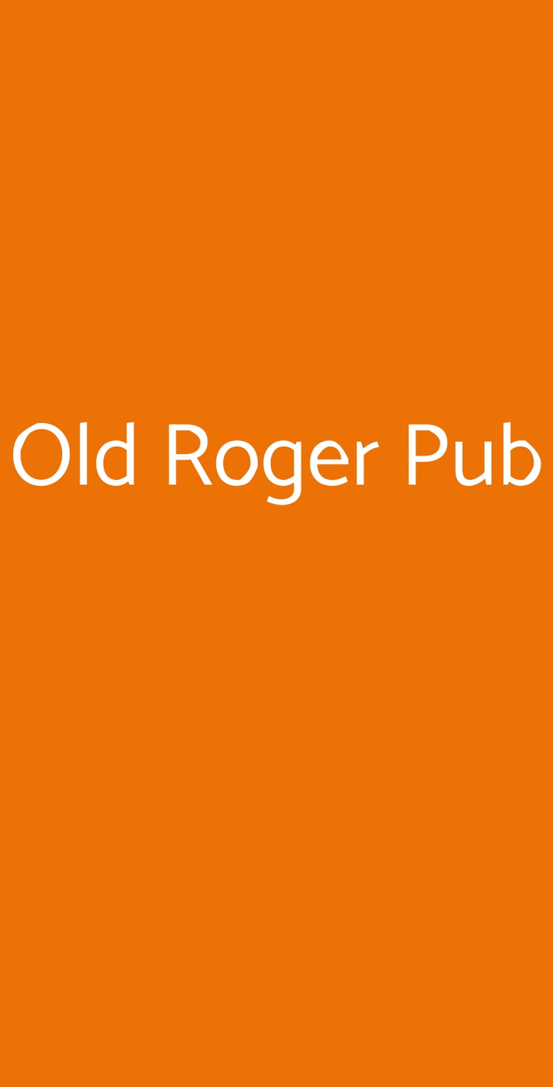 Old Roger Pub Brescia menù 1 pagina