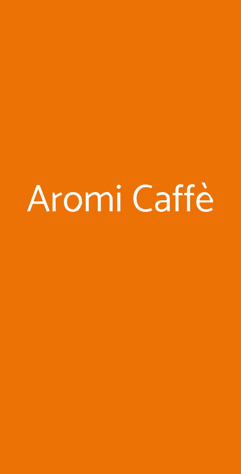 Aromi Caffè Faenza menù 1 pagina