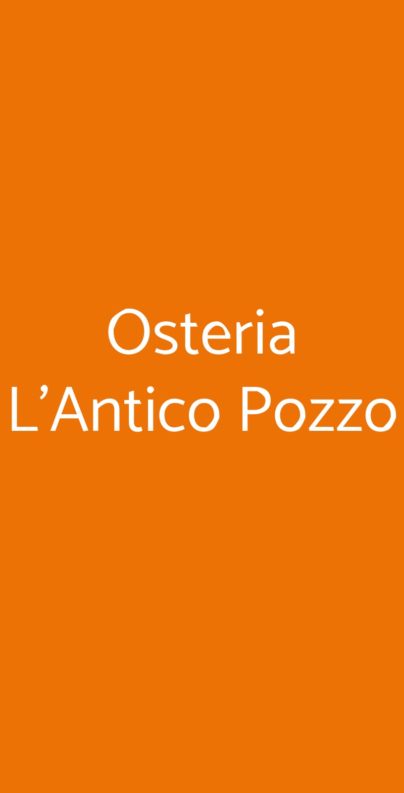 Osteria L'Antico Pozzo Toscolano-Maderno menù 1 pagina