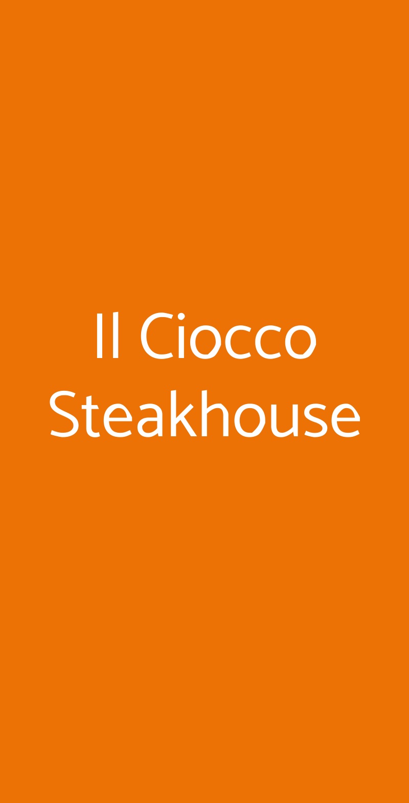 Il Ciocco Steakhouse Brescia menù 1 pagina