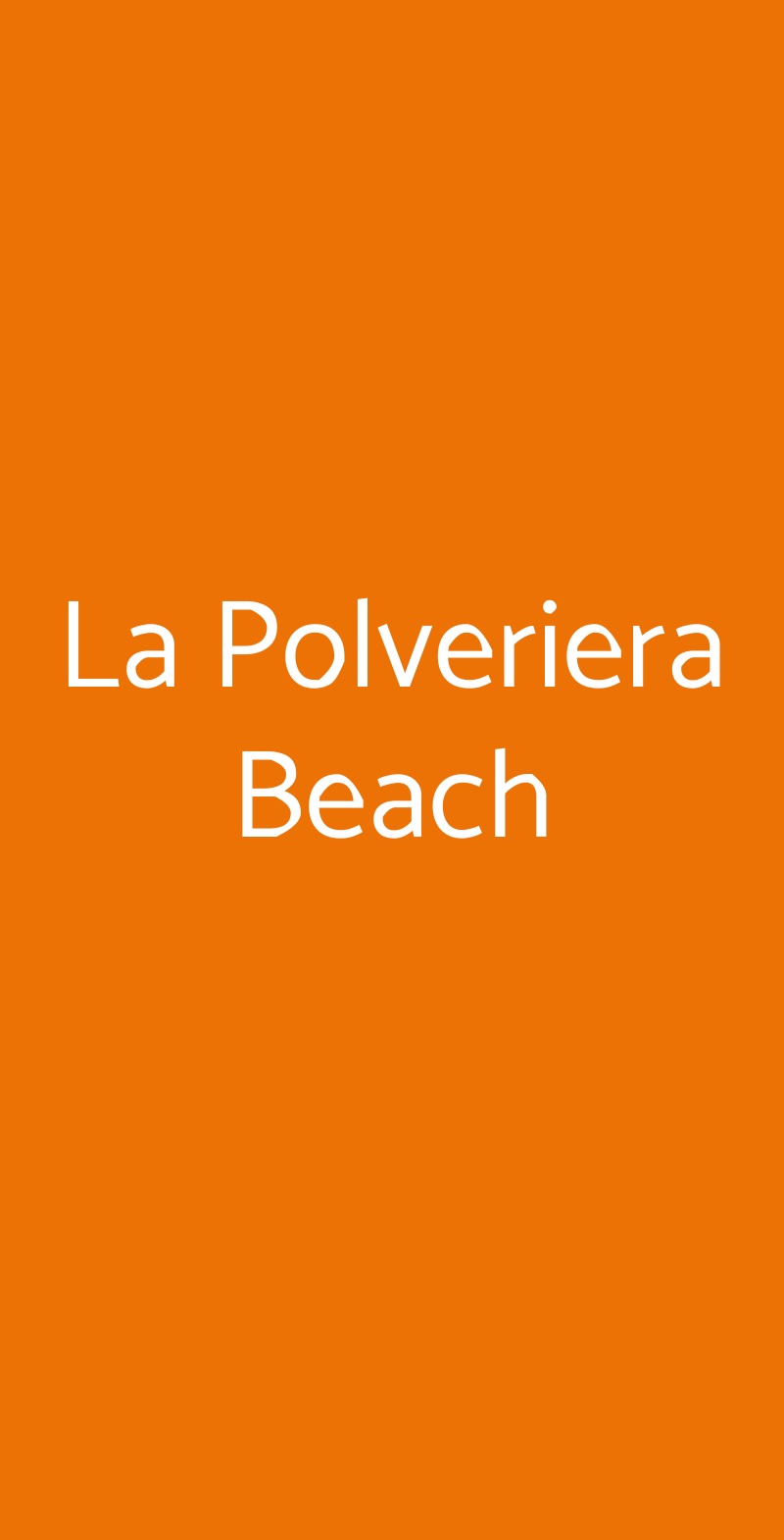 La Polveriera Beach Brescia menù 1 pagina