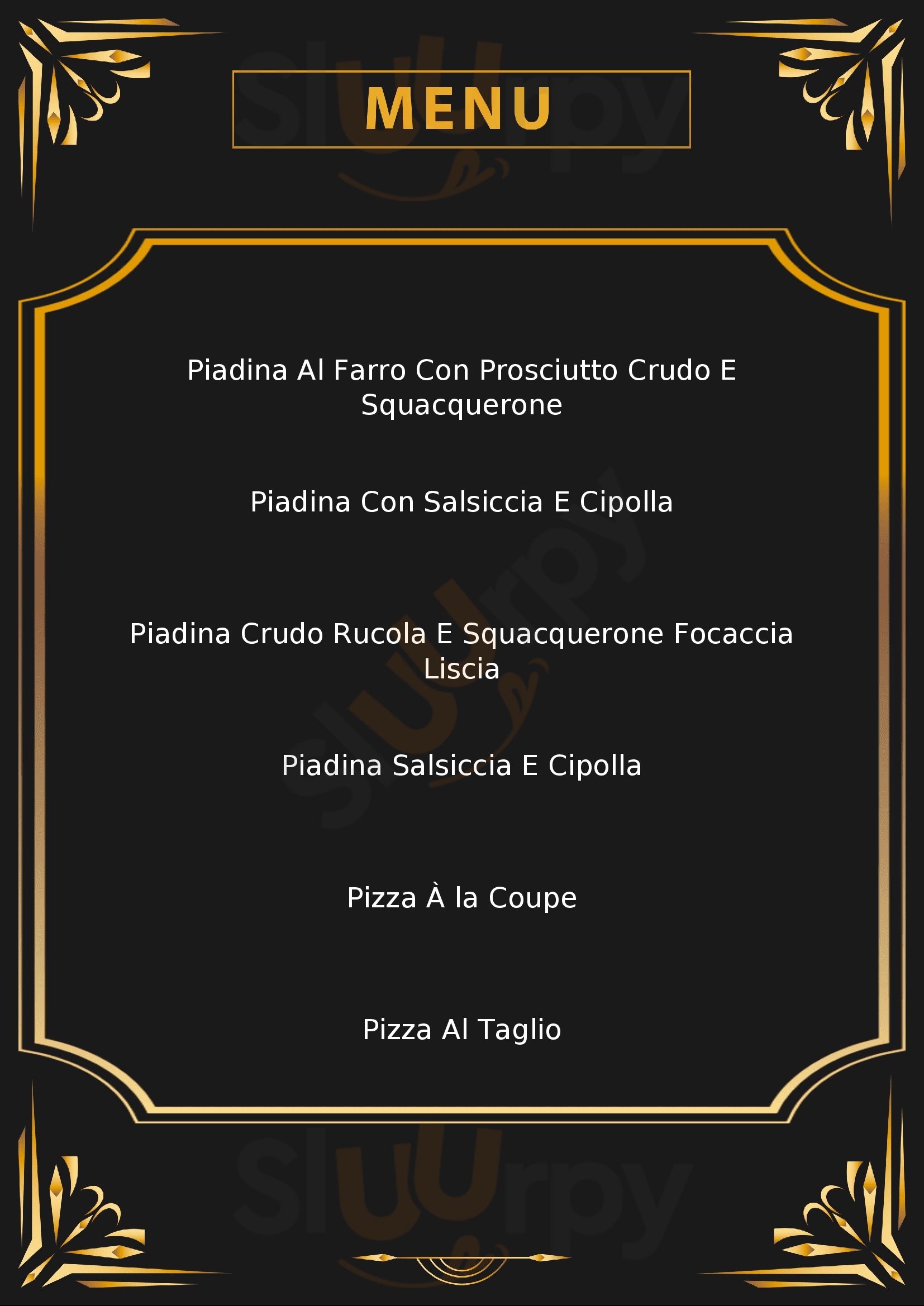 Ok Pizza e Piadina Rimini menù 1 pagina