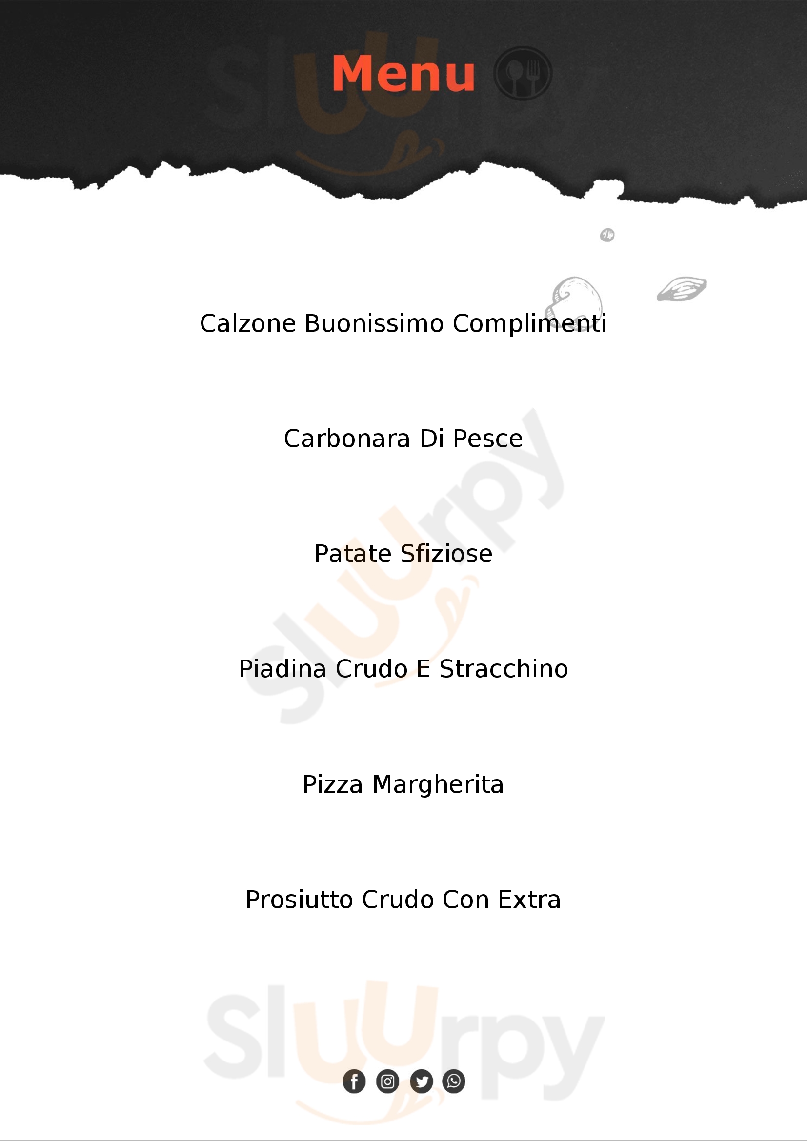 La Pizzetta Cattolica Cattolica menù 1 pagina