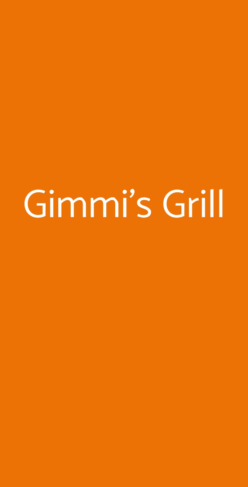 Gimmi's Grill Riccione menù 1 pagina