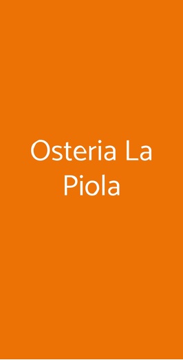 Osteria La Piola, Modena