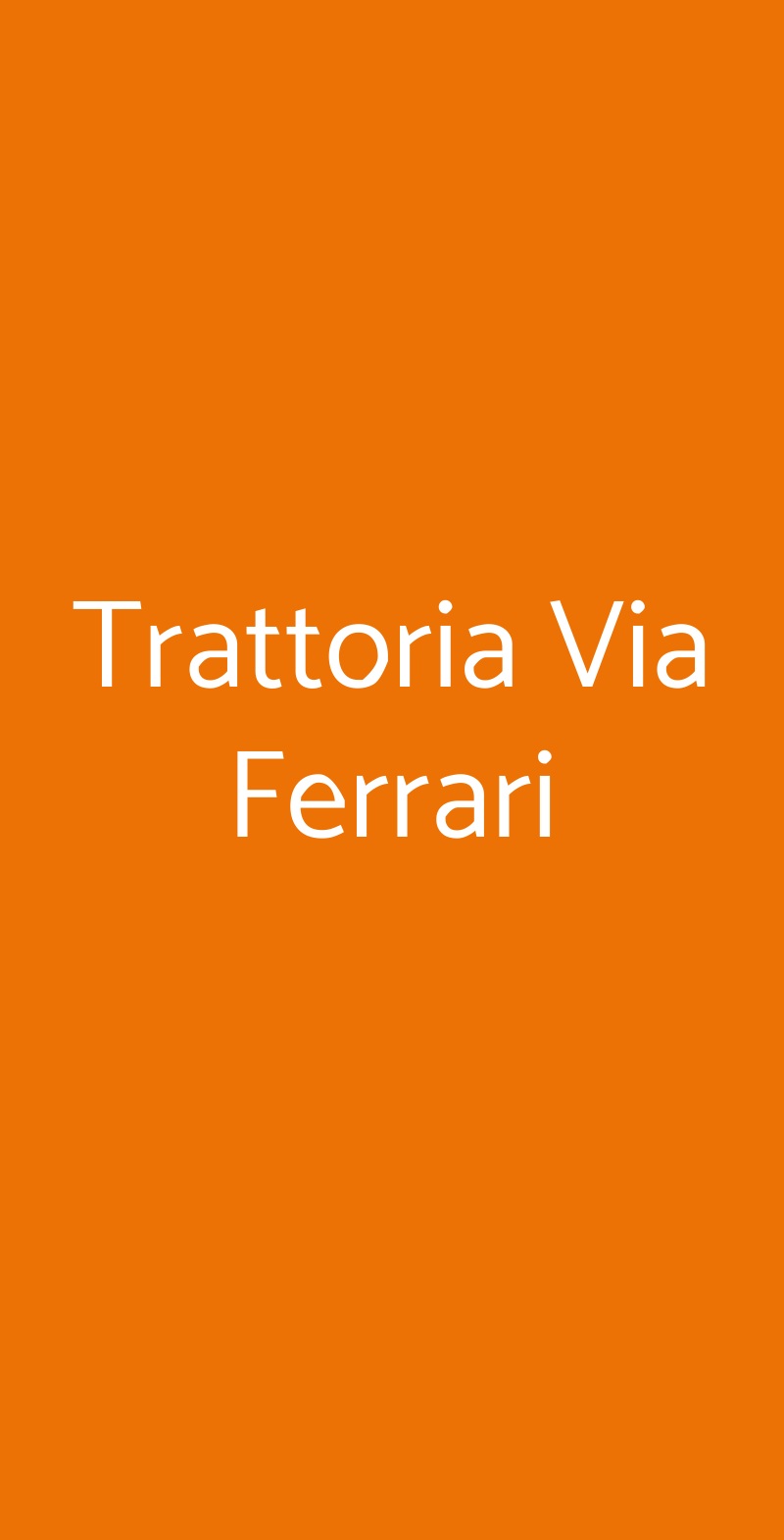 Trattoria Via Ferrari Modena menù 1 pagina