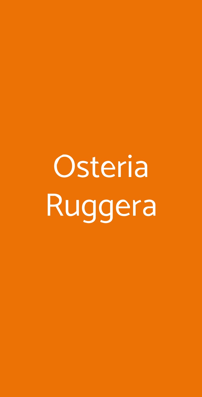 Osteria Ruggera Modena menù 1 pagina