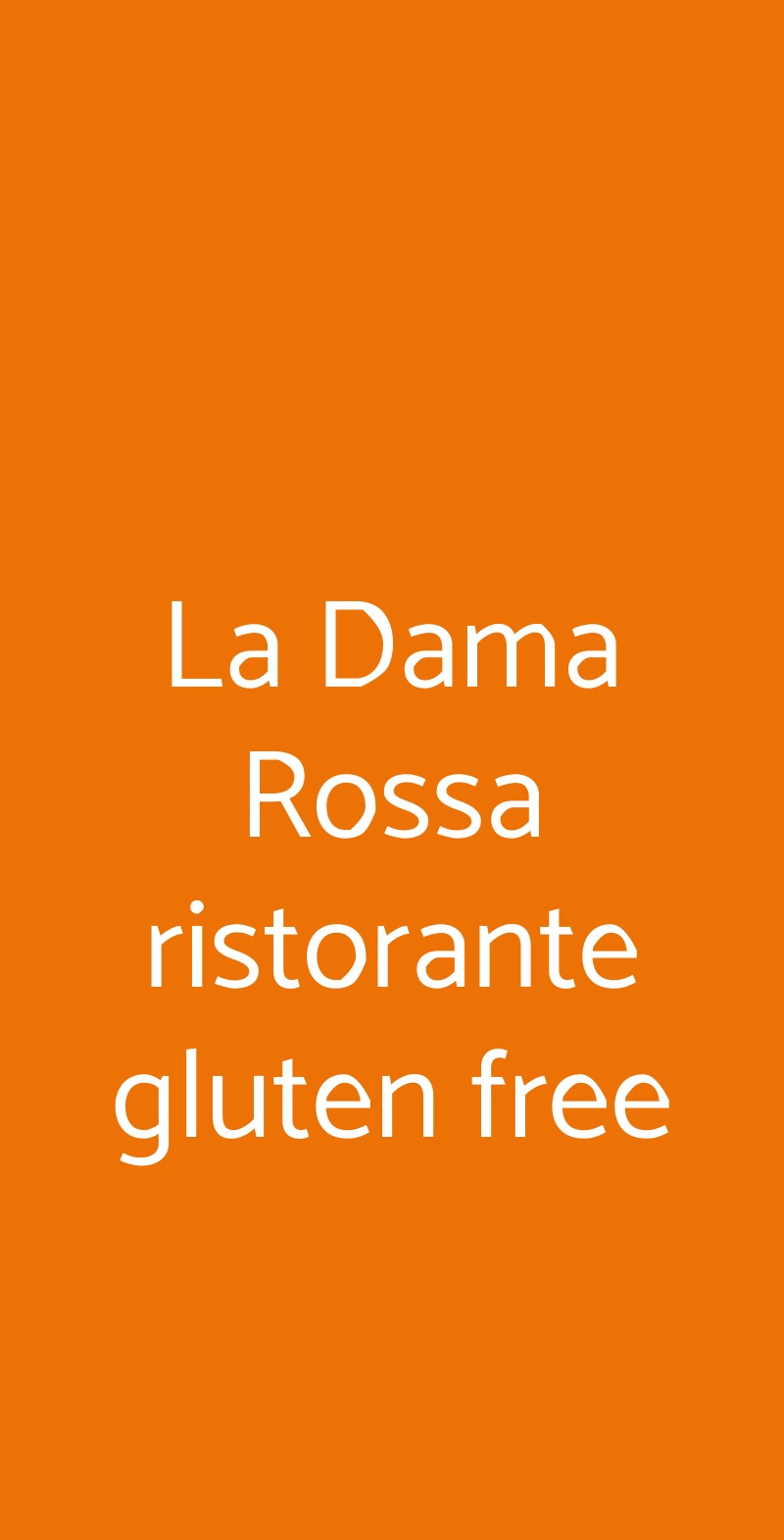 La Dama Rossa ristorante gluten free Modena menù 1 pagina