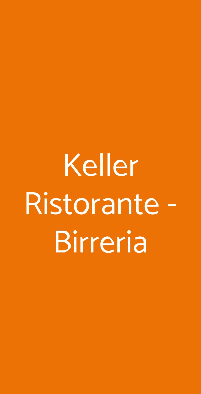 Keller Ristorante - Birreria Modena menù 1 pagina