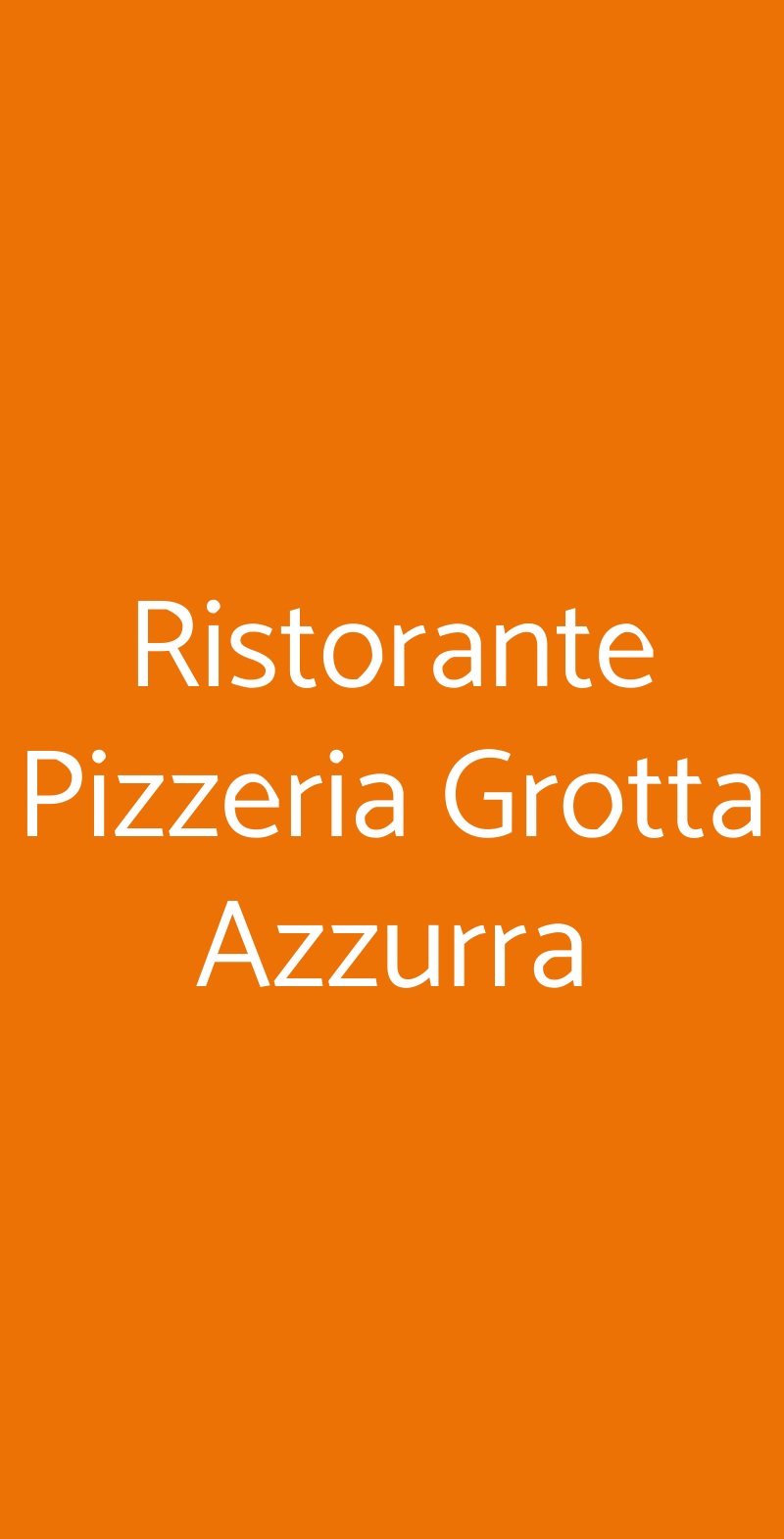 Ristorante Pizzeria Grotta Azzurra Modena menù 1 pagina