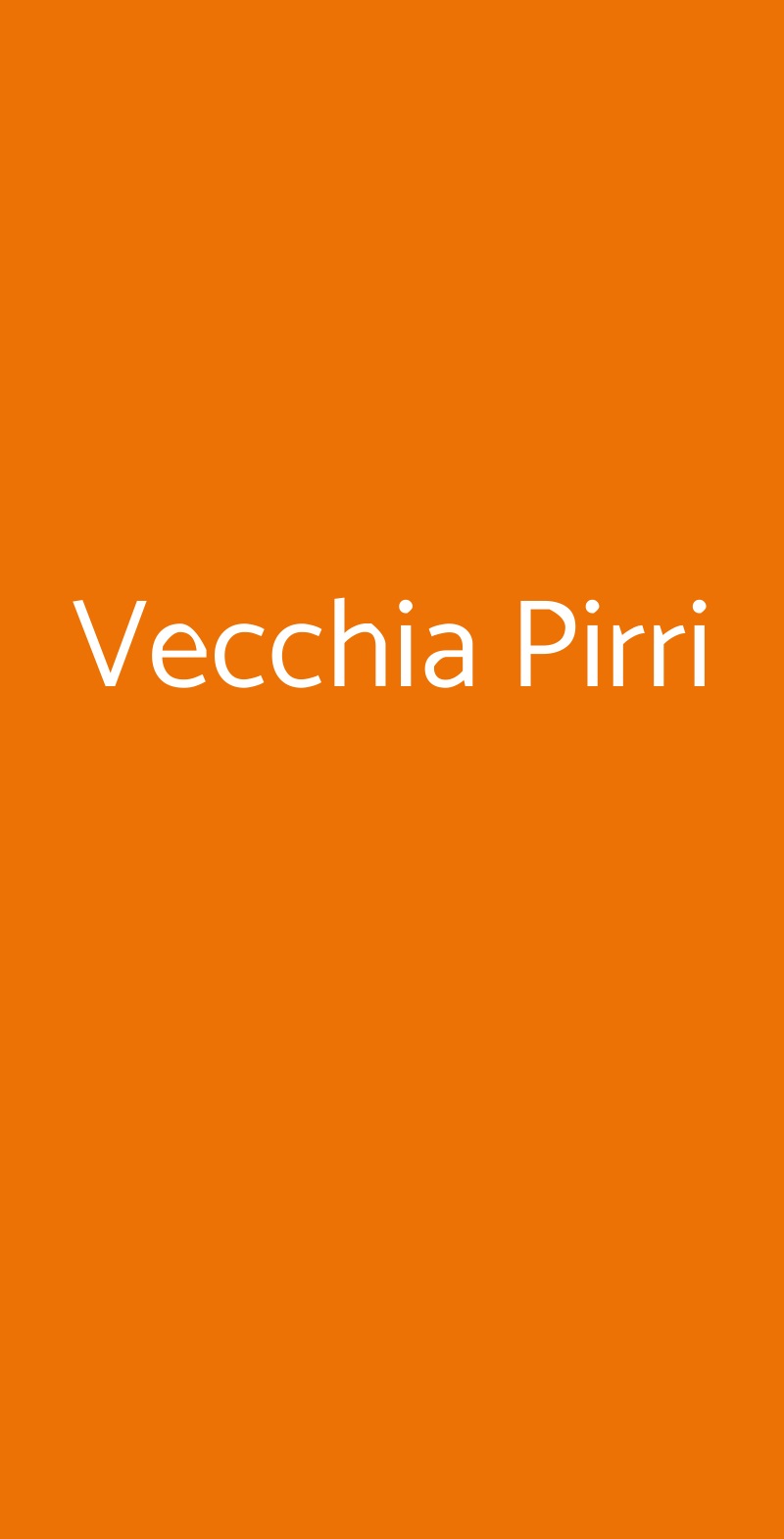 Vecchia Pirri Modena menù 1 pagina