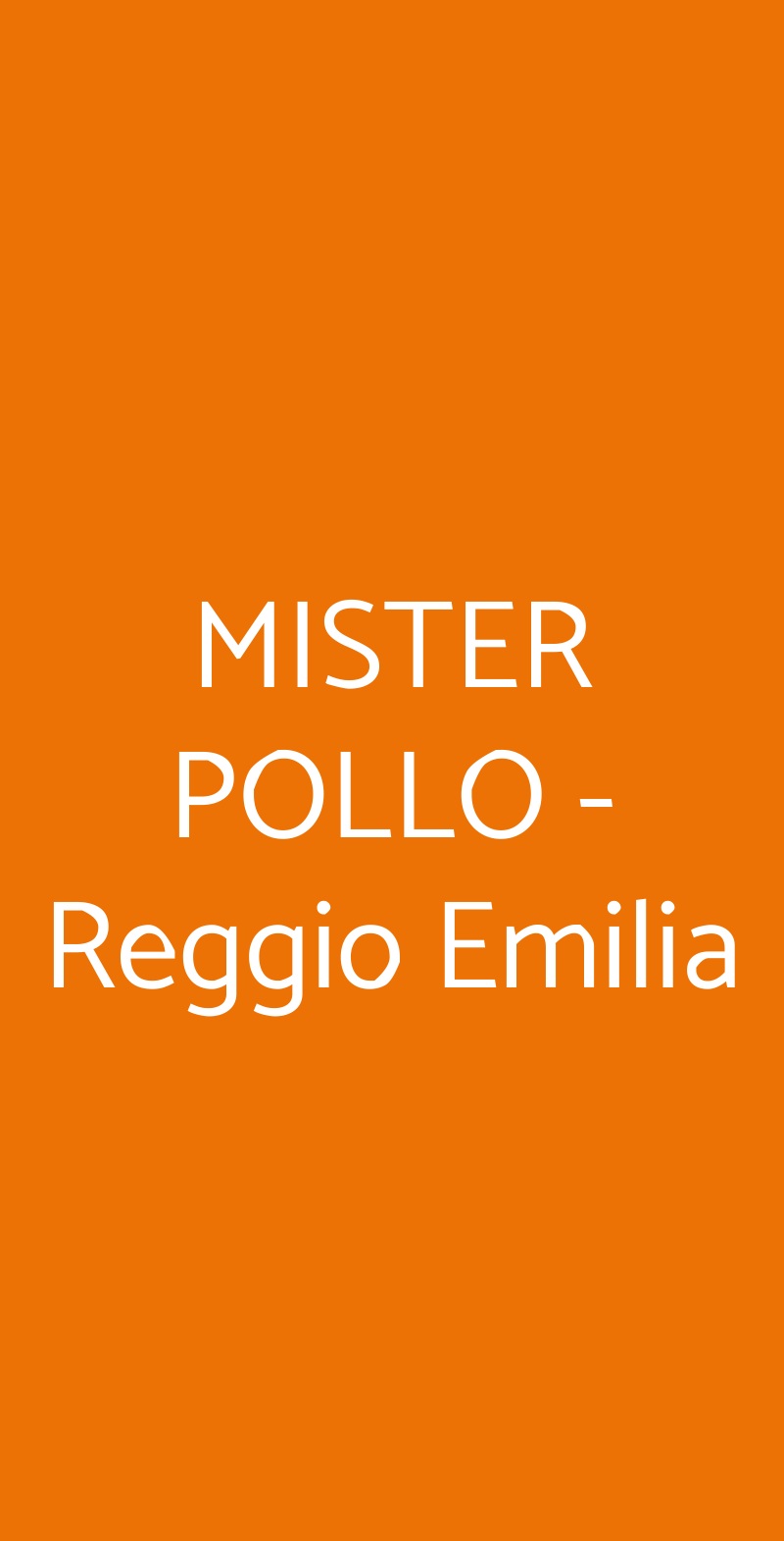 MISTER POLLO - Reggio Emilia Reggio Emilia menù 1 pagina