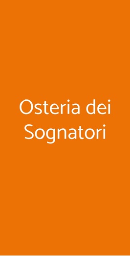 Osteria Dei Sognatori, Modena