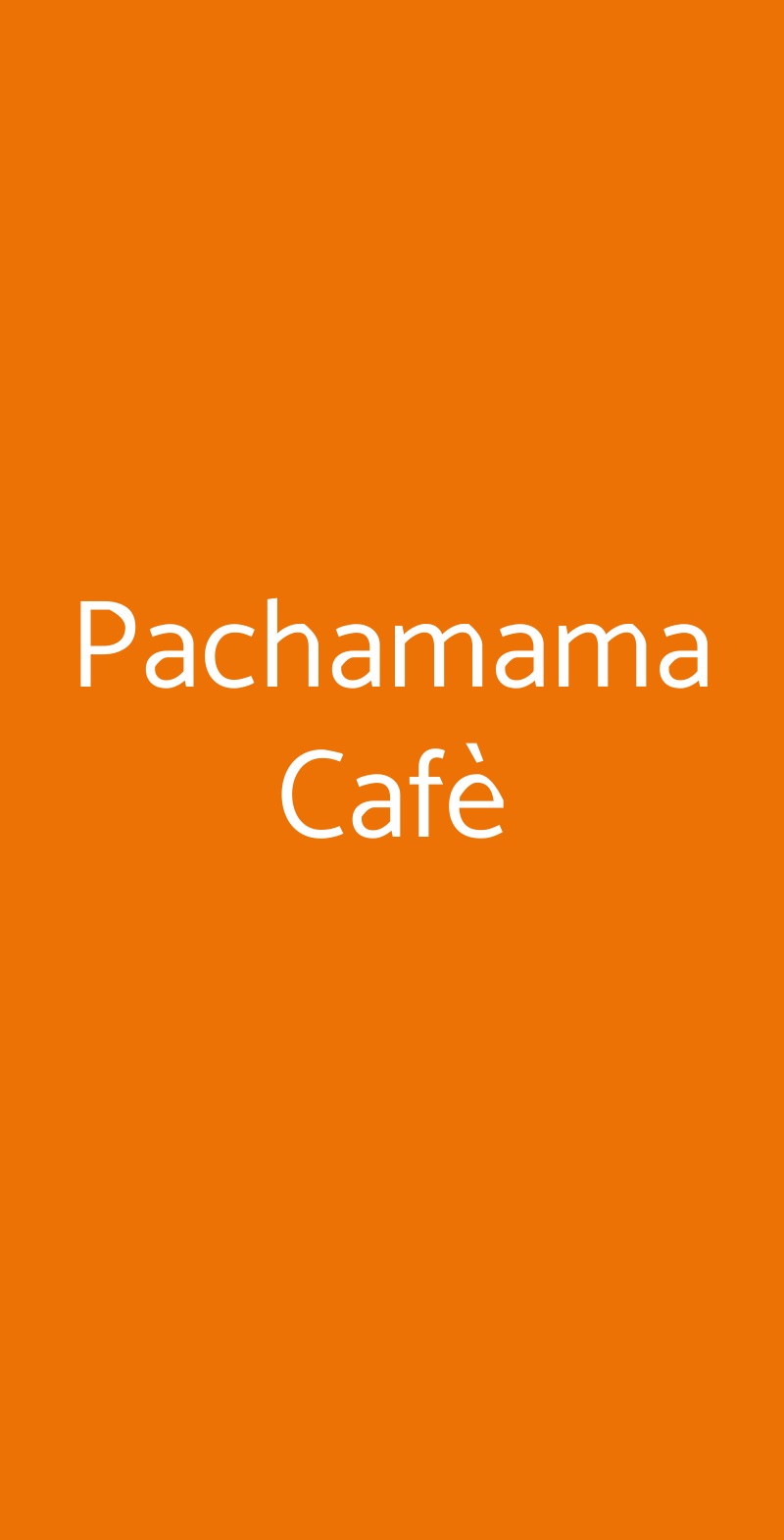 Pachamama Cafè Carpi menù 1 pagina