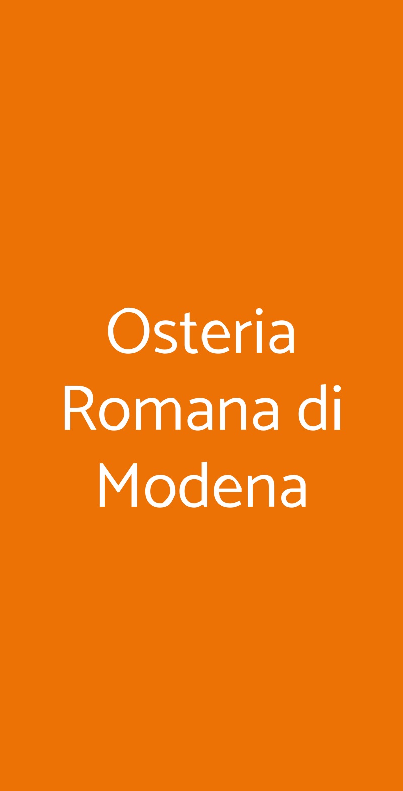 Osteria Romana di Modena Modena menù 1 pagina