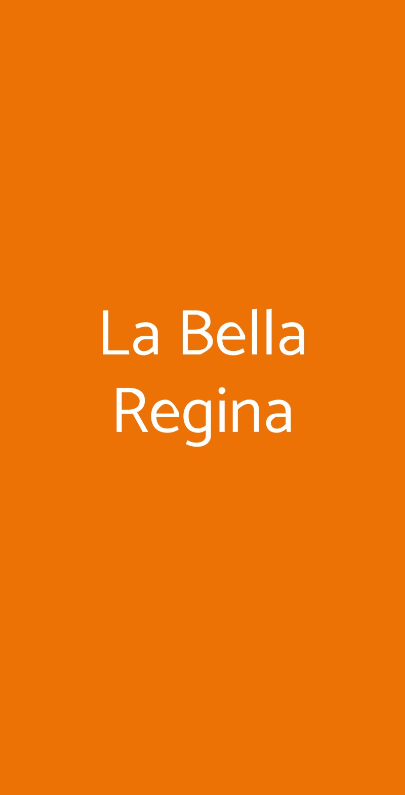 La Bella Regina Modena menù 1 pagina