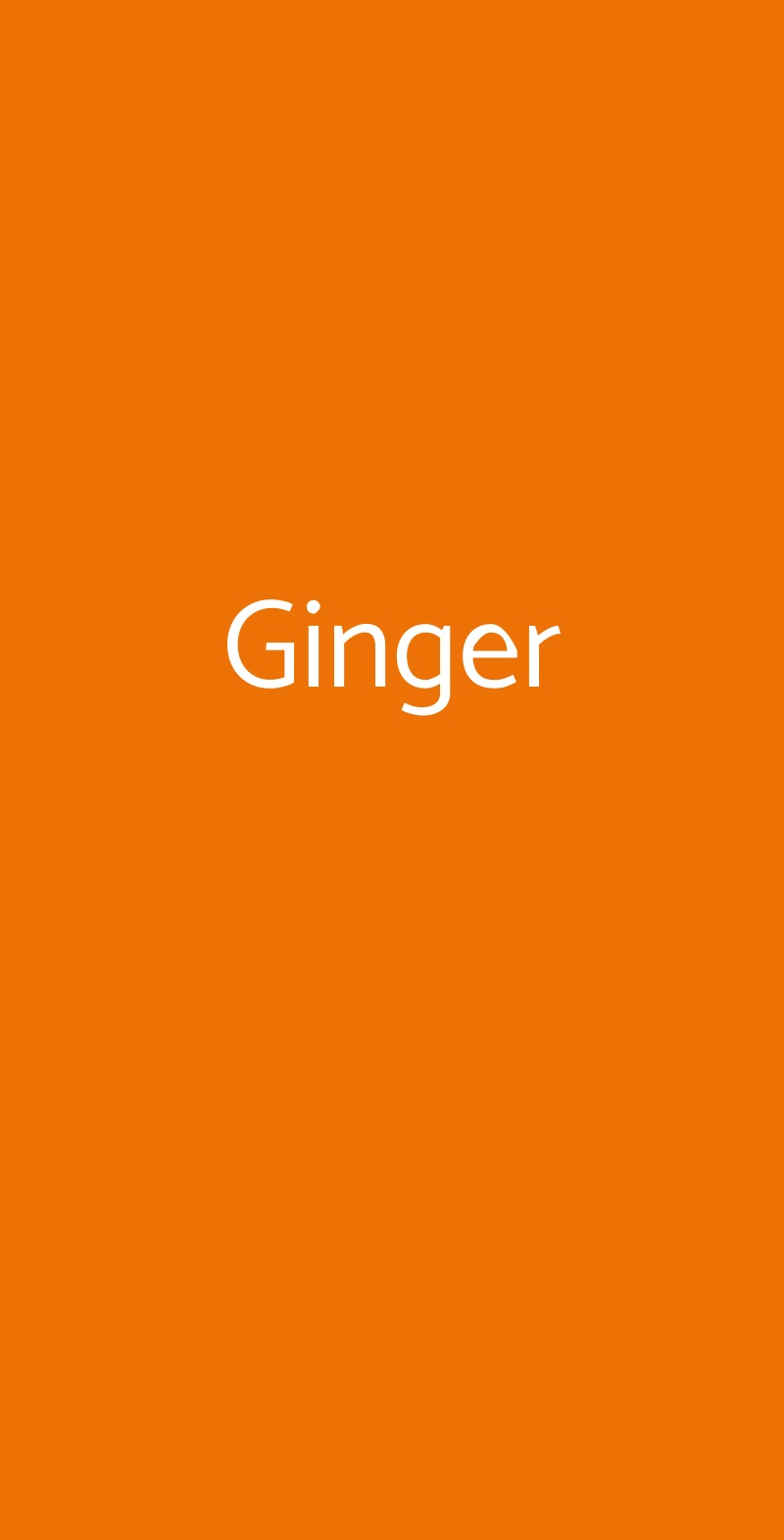 Ginger Modena menù 1 pagina