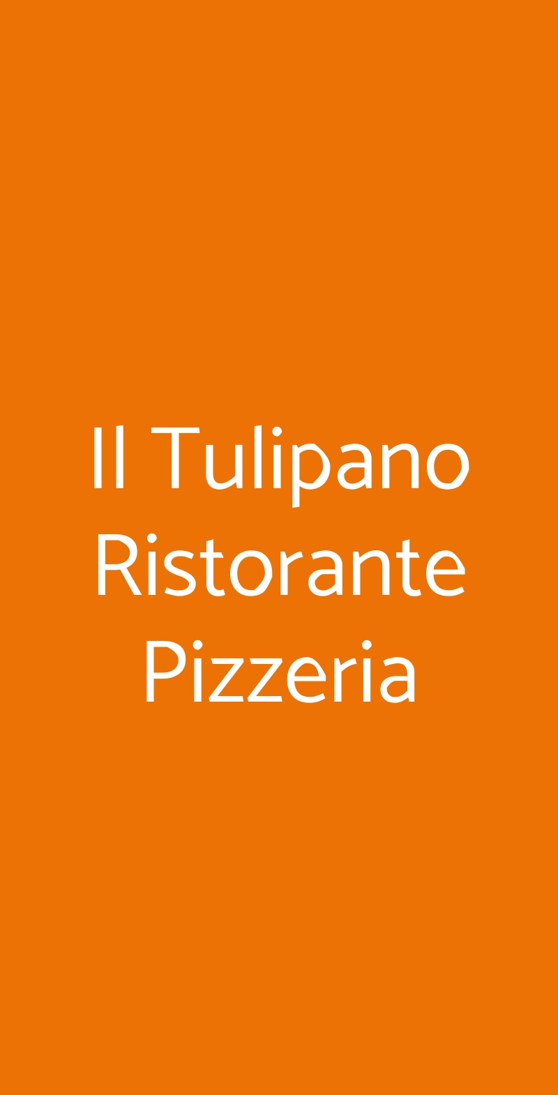 Il Tulipano Ristorante Pizzeria Carpi menù 1 pagina