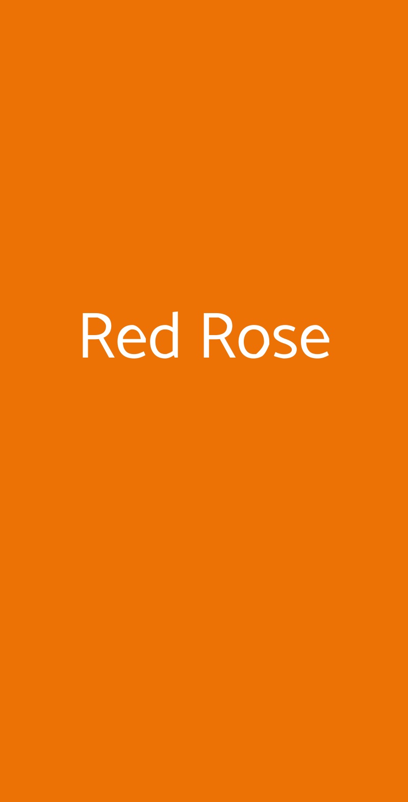 Red Rose Modena menù 1 pagina
